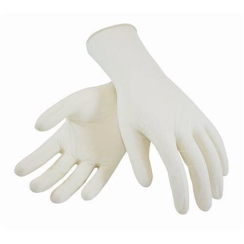 White Powder Free Surgical Gloves, Size: 400 Mm