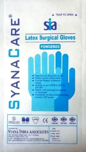 White Sterile Latex Surgical Gloves Powdered