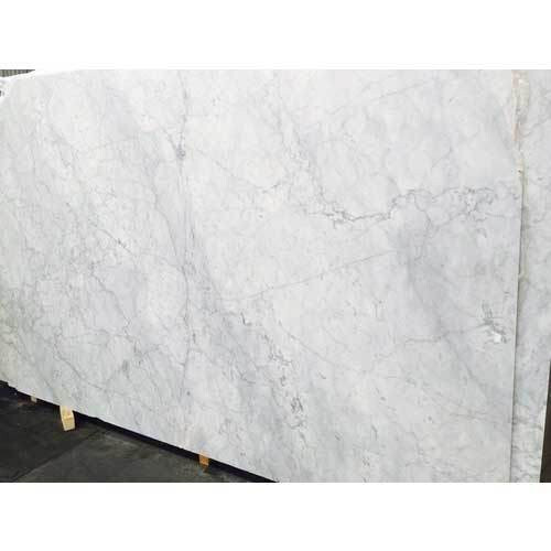White Marble Tiles - 20mm Thick, Rectangular Shape, Water & Slip Resistant | Easy to Install, Heavy-Duty Solid Surface with Long Life