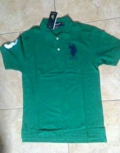 Casual Wear Short Sleeves Plain Dyed Pure Cotton Polo T-Shirts For Boys