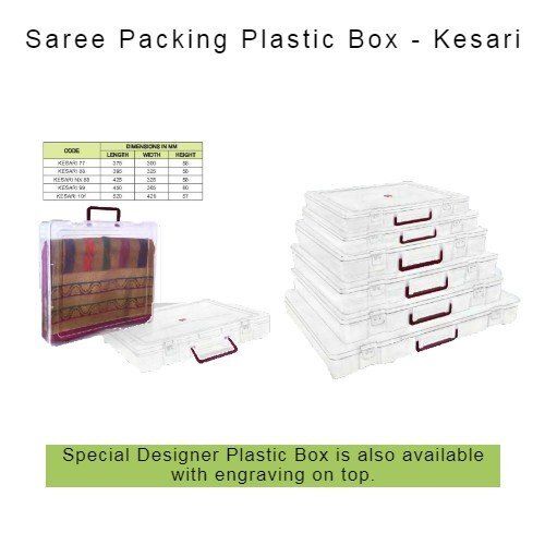 Customized Plain Transparent 11-20Inch Plastics Box For Saree Packing