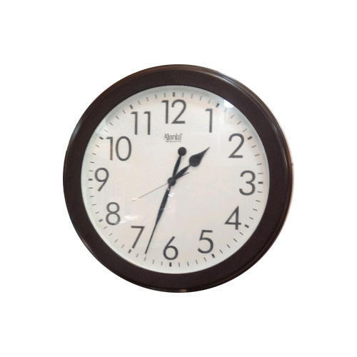 Easy To Hold Round Black Plastic Wall Clock Size: 310 Cm X 310 Cm X 35 Cm