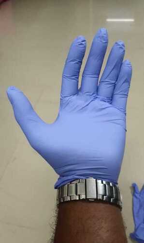Latex Blue Surgical Gloves Used In Hospital And Laboratory