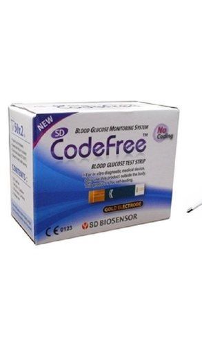 Light Weight And No Coding Rectangular High Accuracy Blood Glucose Code Test Strips