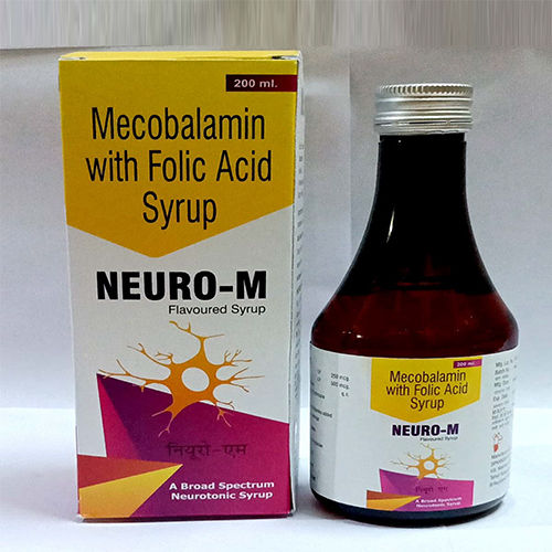 NEURO-M Mecobalamin And Folic Acid Flavored Syrup, 200 ML