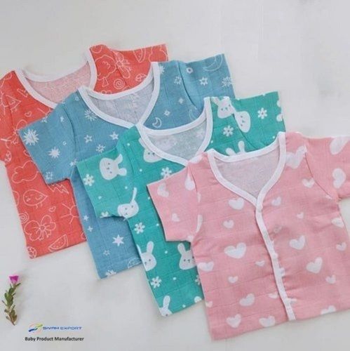 100 Percent Pure Cotton Multi-Color Unisex Baby Muslin Half Sleeves T-Shirts Age Group: 1-3