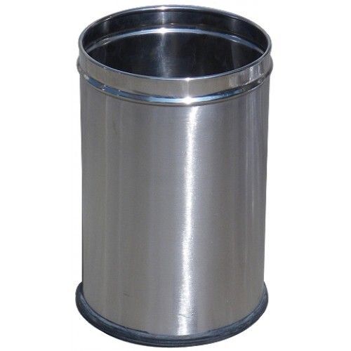 14 Inches Polished Rubber Ring Stainless Steel Silver Bins  Usage: Home