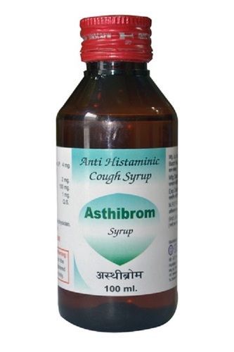 Asthibrom Cough Syrup - 100 Ml Liquid, Non-Drowsy Respiratory Support With Soothing Menthol Flavor, Pediatrician Recommended For Rapid Relief