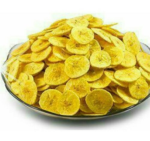 Banana Chips - 100% Pure Vegetarian Snack, Premium Quality A Grade, Round Shape, Salty Fried, Packaged for Easy Storage