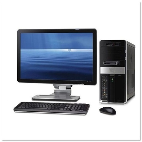 Black Desktop Computer - Plastic and Metal, 23.8 Inch LED Monitor , Energy Efficient, High Efficiency, Shock and Scratch Resistant, Easy to Operate, Multimedia Keyboard, Optical Mouse, Bluetooth Enabled