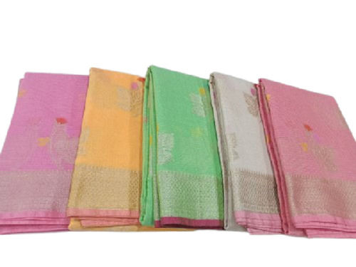 Unicolor Mercerised Cotton Saree