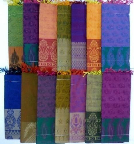 Fancy Multicolor Poly Cotton Sarees