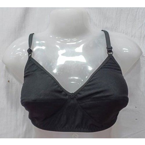 Plain Black Color 92% Cotton And 8% Lycra Jockey Seamless Non-padded Ladies  Bra at Best Price in Jodhpur