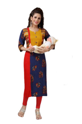 Ladies Printed Rayon Kurti