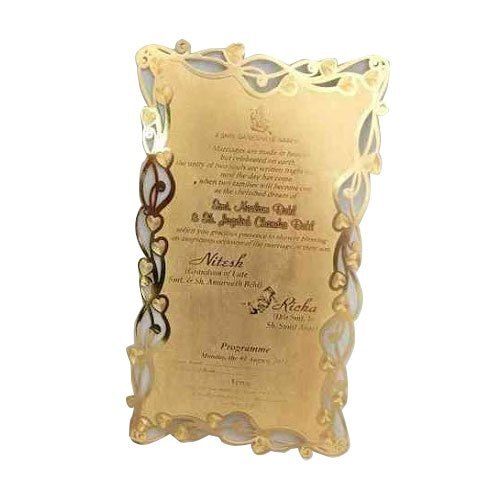 Metal Wedding Card Application: Commercial