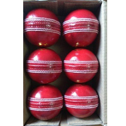 Red Leather 4 Piece Cricket Balls