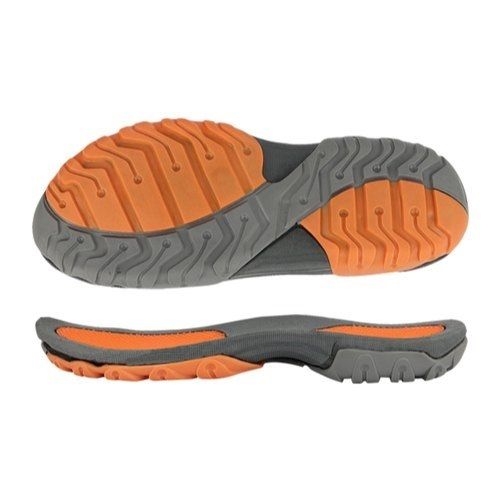 Gray And Orange Anti Slip Rubber Phylon Shoe Sole