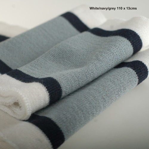 Grew And White Color Cotton Rib fabric 