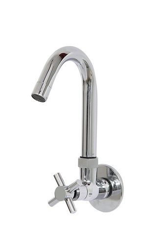 Stainless Steel Mirror Finish Modern Silver Bathroom Tap