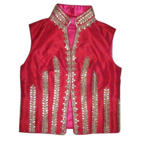 Pink Color Embroidered Jacket For Women's