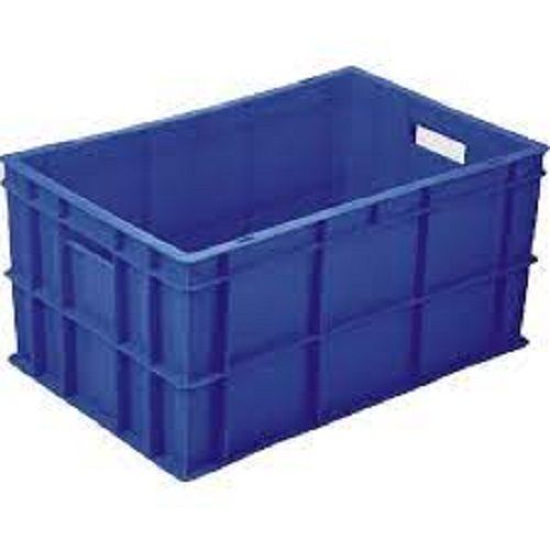 Single Faced Two Way Handlift Rectangular Unbreakable Plastic Crates