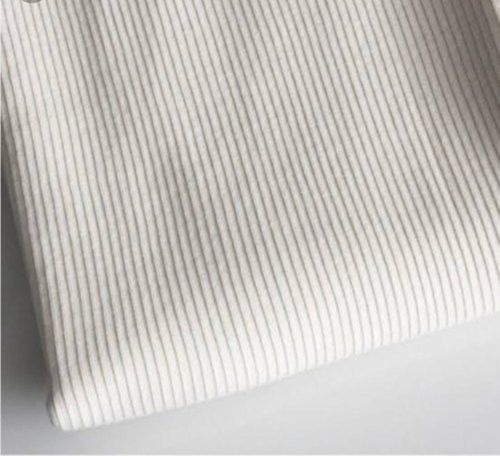 White Color Rib Knit Fabric