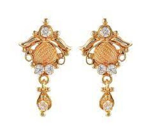 Wedding Women Elegant Look Stylish Beautiful Designer Golden Imitation Earrings