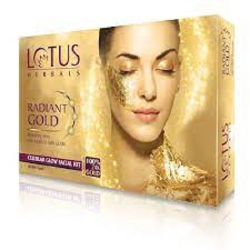 Women Instant Glow Deep Cleansing Polished Skin Radiant Gold Lotus Facial Kit