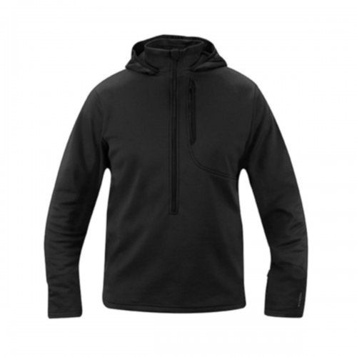 Breathable Black Cotton Mens Hooded Sweatshirts