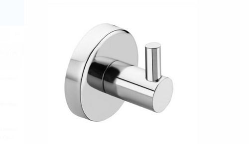 Silver 9 X 4.5 X 3.1Cm Chrome Finished Round Wall Mounted Stainless Steel Robe Hook