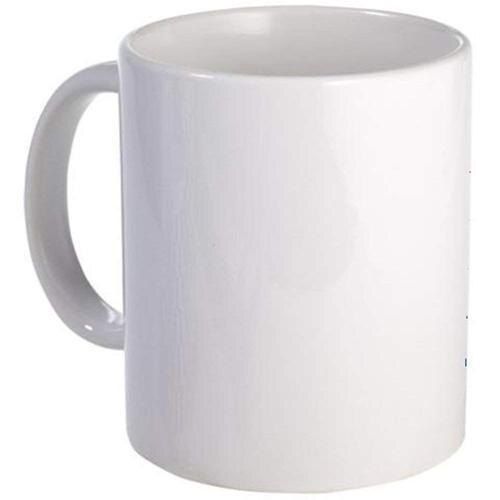 White Heat And Cold Resistant Plain Ceramic Coffee Mugs With Comfortable Grip