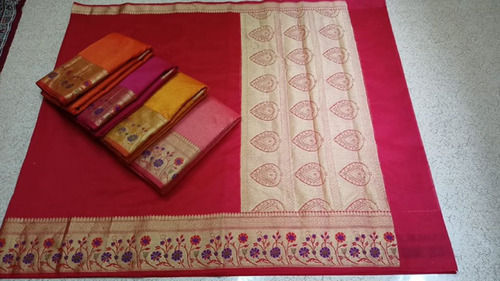 Kota Meena Threads Weaving Partywear Designer Banarasi Silk Saree With Blouse Piece