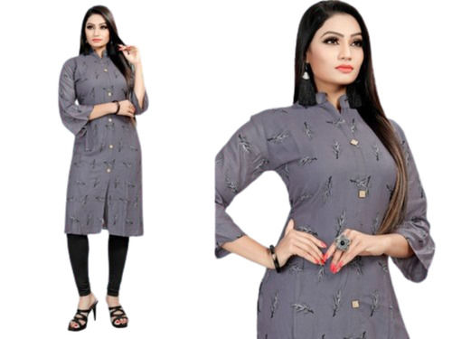 Ladies Formal Wear Straight Side Cut Kurti