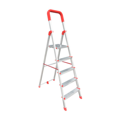 White Strong And Durable Light Weighted Portable Pearl Aluminum Ladder With Platform