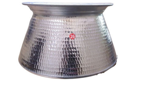 Shubham Aluminum Deg Biryani Rice Cooking Pot with Lid, 3KG Rice