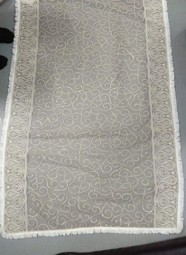 White Color Designer Chikan Dupatta