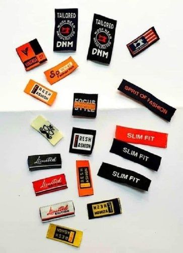 Multiple Color and Sizes Woven Material Clothing Labels for Garments 