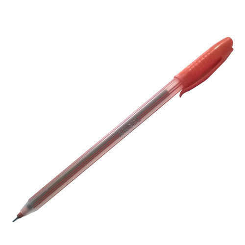 Red Smooth Feel 0.5 Mm Tip Size 10 Gm Plastic Ball Pen For Writing And Drawing