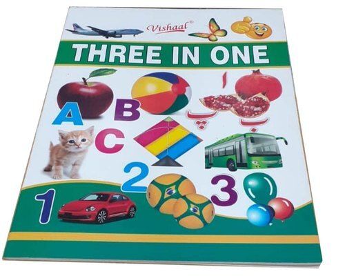 Three In One Ukg Kids English Educational Book, Suitable For Children Paper Size: A4