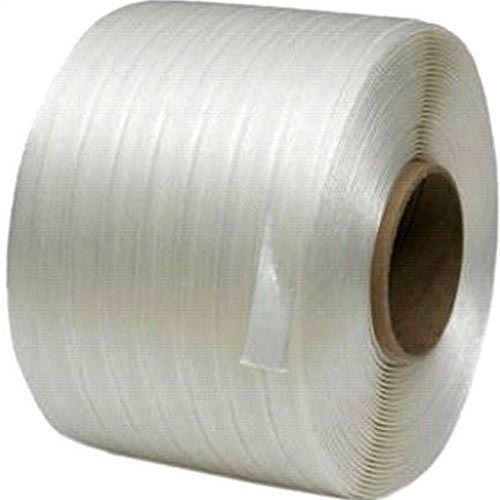 White 0.47 Mm Thick 7000 Meter Long Plain Polypropylene Packing Strapping Rolls