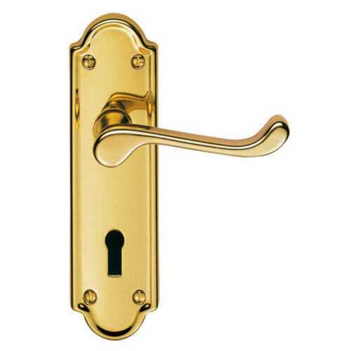 Brass Door Lever Lock With Fine Finishing And Rust Resistant