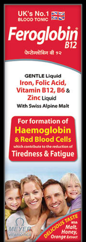 Feroglobin B12 Iron, Folic Acid, Vitamin B12, B6 And Zinc Blood Tonic