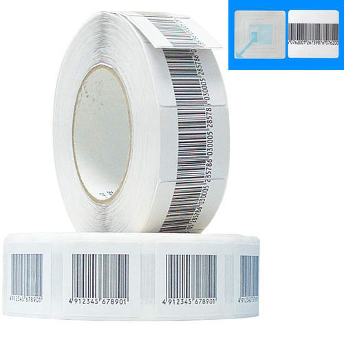 High Quality Plain Polyester Material Glossy Rf Bar Code Labels - Color: White