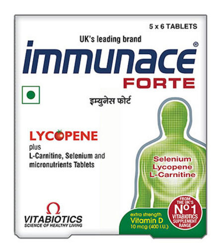 Immunace Forte Lycopene, L-Carnitine Ant Multivitamin Tablets, 5x6 Pack