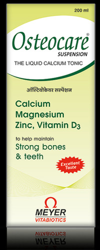 ओस्टियोकेयर कैल्शियम, मैग्नीशियम, ज़िंक और विटामिन D3 ओरल सस्पेंशन, 200 ML