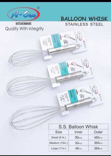 Stainless Steel Balloon Whisk For Kitchen Use(Rust Proof) General Medicines