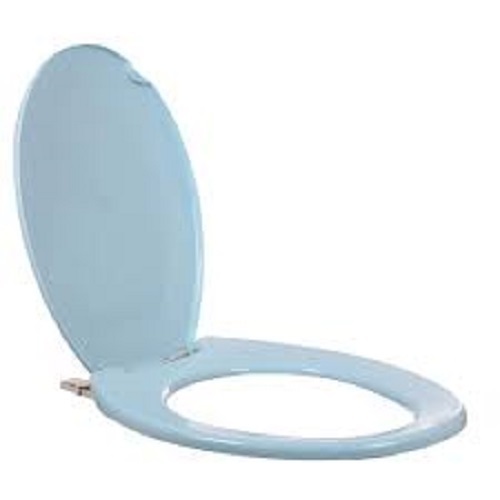 Toilet Seat Cover - Plastic, Standard Size, Glossy White Finish | Water, Leak, Crack, Scratch Resistant, Lightweight, Easy to Install, Easy to Clean, Oval Shape