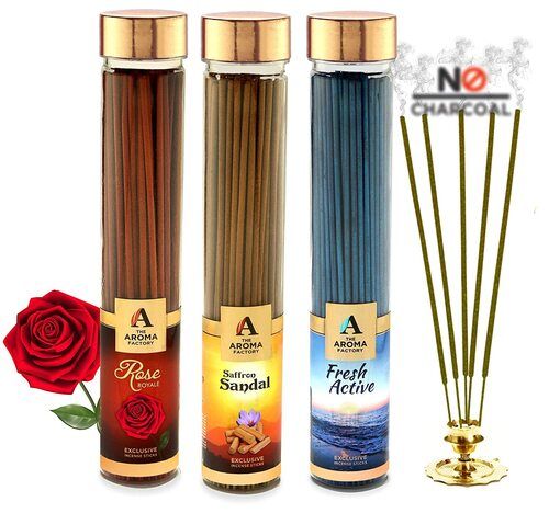 100 Percent Long Burning Time And Alluring Fragrance Rose And Saffron Agarbatti