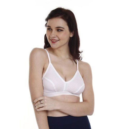 Ladies Plain Cotton Padded Bra, For Daily Wear, Size: 28-44 Inch