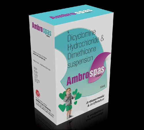 Ambrospas Dicyclomine Hydrochloride And Dimethicone Pediatric Suspension, 10 ML